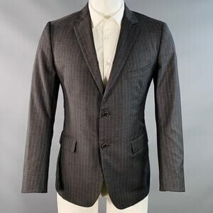 BAND OF OUTSIDERS Size 40 Grey Pinstripe Wool Single Breasted Sport Coat